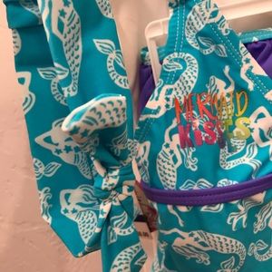Four Piece Set Girls Swimsuit Rashguard  2T SPF 50